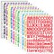 1512 PCS Alphabet Stickers 12 Sheets Alphabet Stickers Vinyl Self-Adhesive Number Alphabet Vinyl Stickers, Mailbox Numbers Labels DIY Crafts Art Making, Decals for Sign,Notebook, Classroom Decor, Door